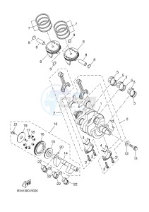 MTM690-U MTM-690-U XSR700 (B342 B342) drawing CRANKSHAFT & PISTON