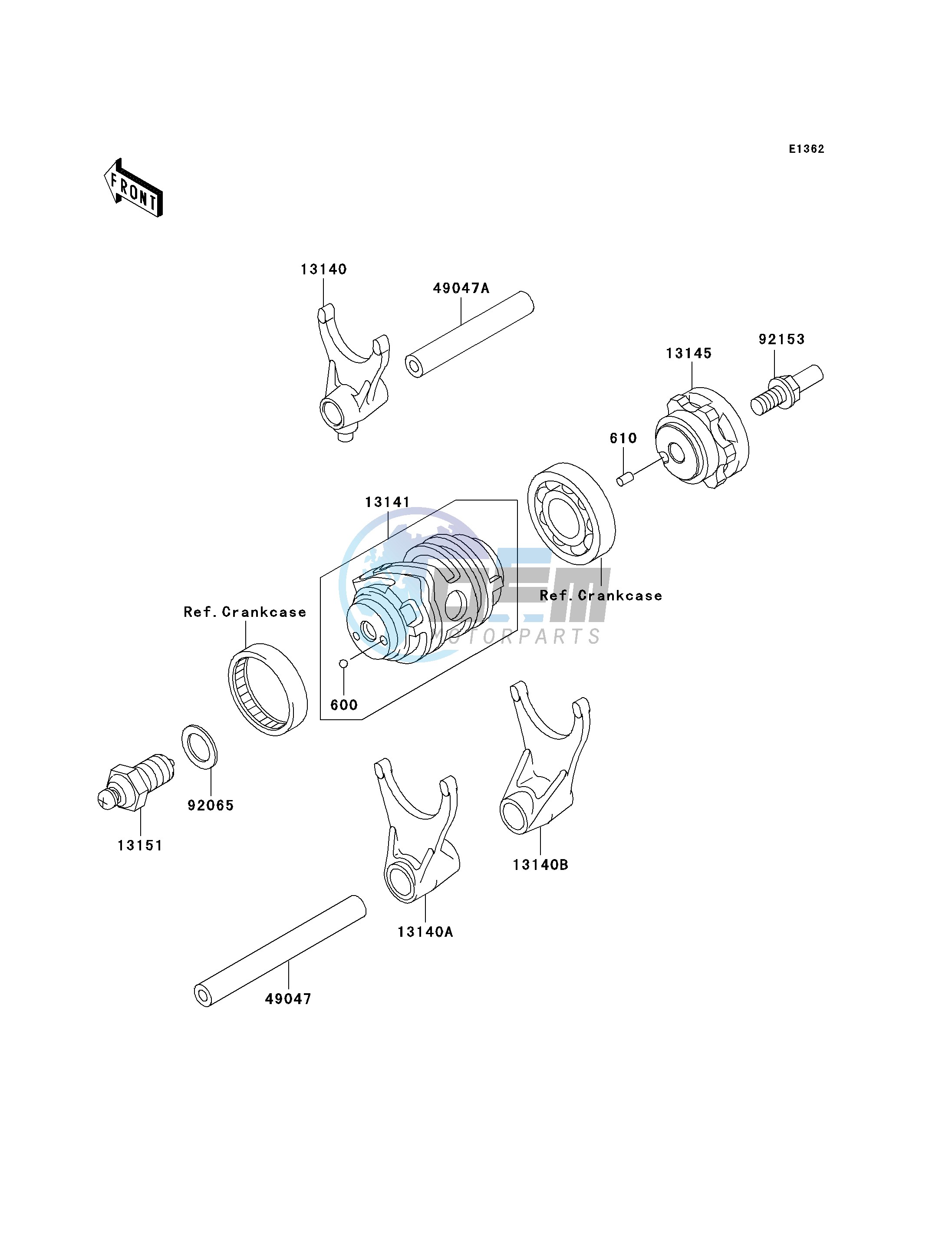 GEAR CHANGE DRUM_SHIFT FORK-- S- -