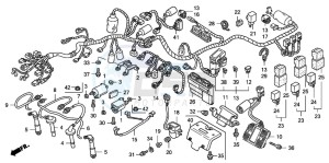 CB1300SA CB1300SUPERBOLD'OR drawing WIRE HARNESS/IGNITION COI L (CB1300/A)