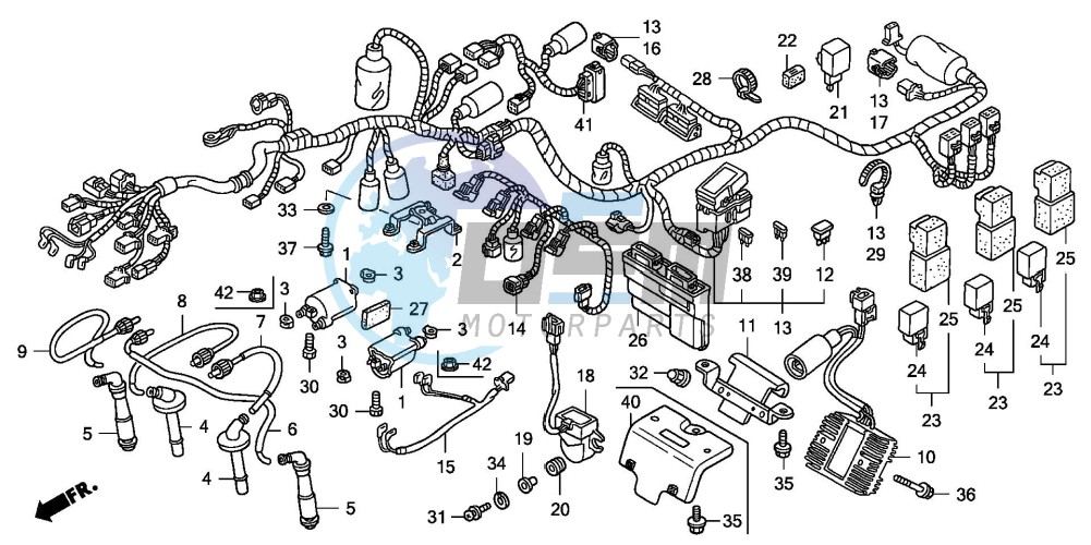 WIRE HARNESS/IGNITION COI L (CB1300/A)