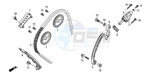 CB600F CB600F drawing CAM CHAIN/TENSIONER