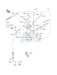 EX 250 F [NINJA 250R] (6F-7F) F7F drawing FRONT MASTER CYLINDER