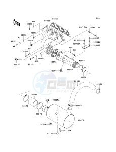 JT 1500 G [ULTRA LX] (G9F) G9F drawing MUFFLER-- S- -