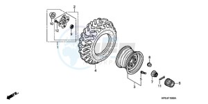 TRX500FE9 Australia - (U) drawing REAR WHEEL