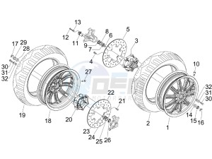 MP3 300 ie Touring drawing Front wheel