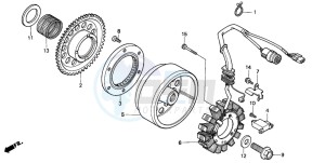 TRX300FW FOURTRAX 300 4X4 drawing GENERATOR