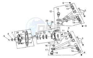 QUADRAIDER 600 drawing REAR FORK SUSPENSION