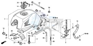 CBF500A drawing FUEL TANK