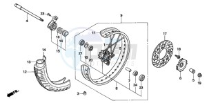 FMX650 FMX650 drawing FRONT WHEEL