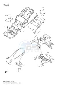 GSX-R750 (E21) drawing REAR FENDER (GSX-R750L1 E24)