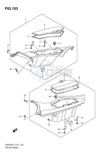 GSF650 (E21) Bandit drawing UPPER PANEL (GSF650SAL1 E21)