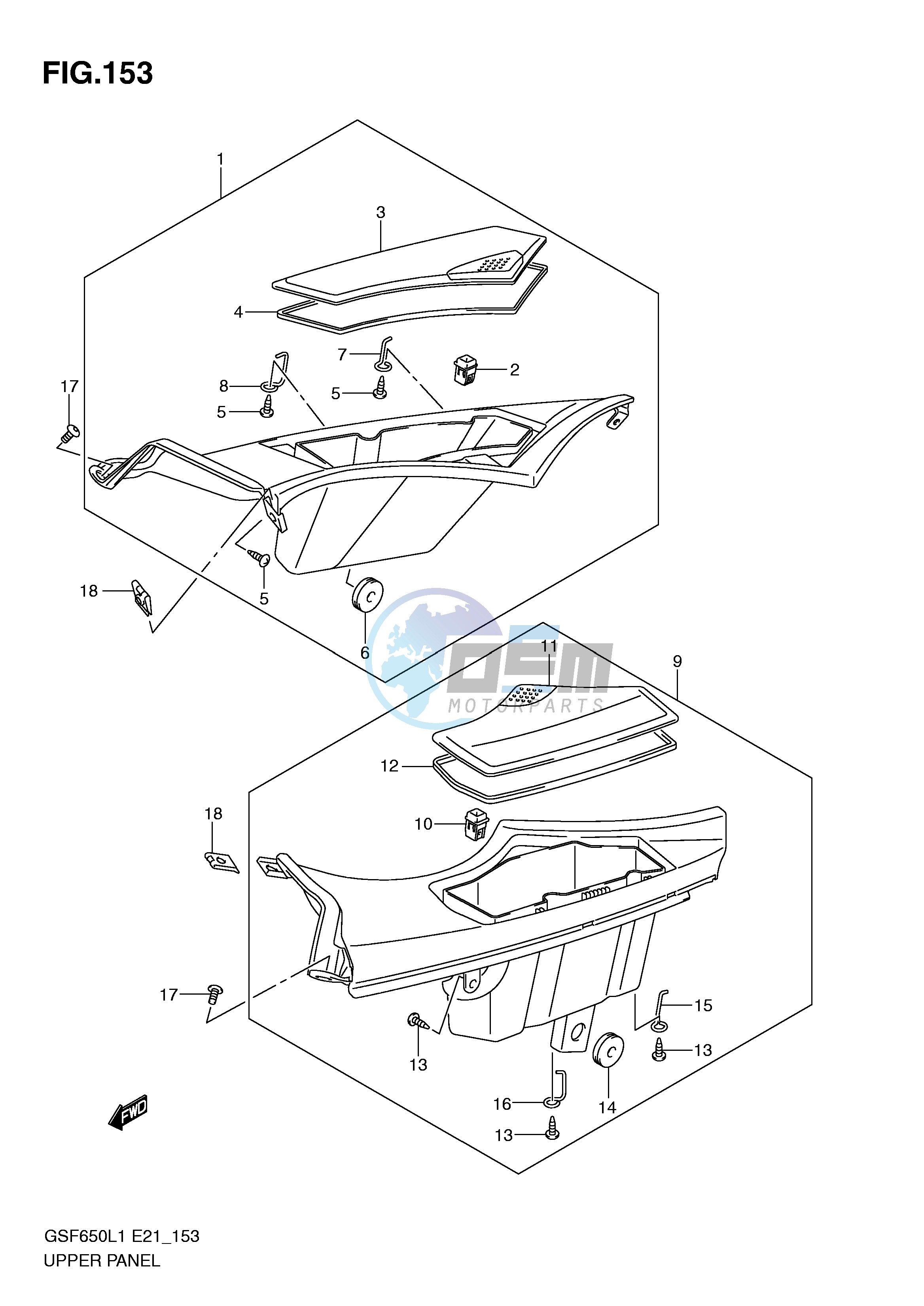 UPPER PANEL (GSF650SAL1 E21)