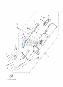 YBR125EGS (43BH) drawing EXHAUST