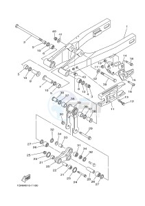 YZ85LW (1SPK) drawing REAR ARM