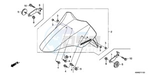 WW125EX2C drawing FRONT FENDER