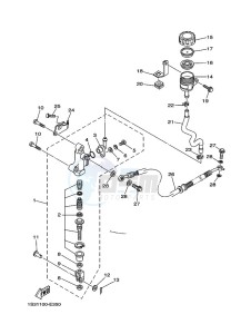 YFM700R (BCXR) drawing REAR MASTER CYLINDER