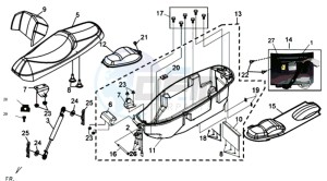 GTS 250 EURO3 drawing BUDDYSEAT - HELMET BOX