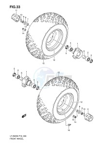 LT-Z50 (P19) drawing FRONT WHEEL