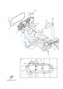 YP125RA XMAX 125 ABS (B9Y1) drawing EXHAUST