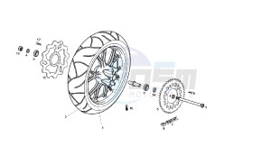 SENDA SM DRD RACING LTD - 50 CC EU2 drawing REAR WHEEL