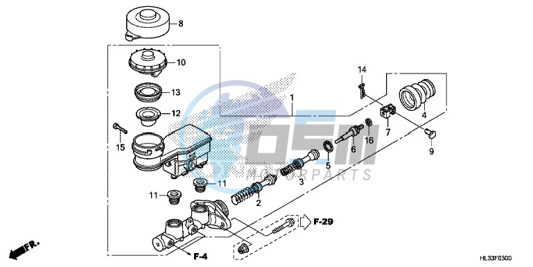 FR. BRAKE MASTER CYLINDER