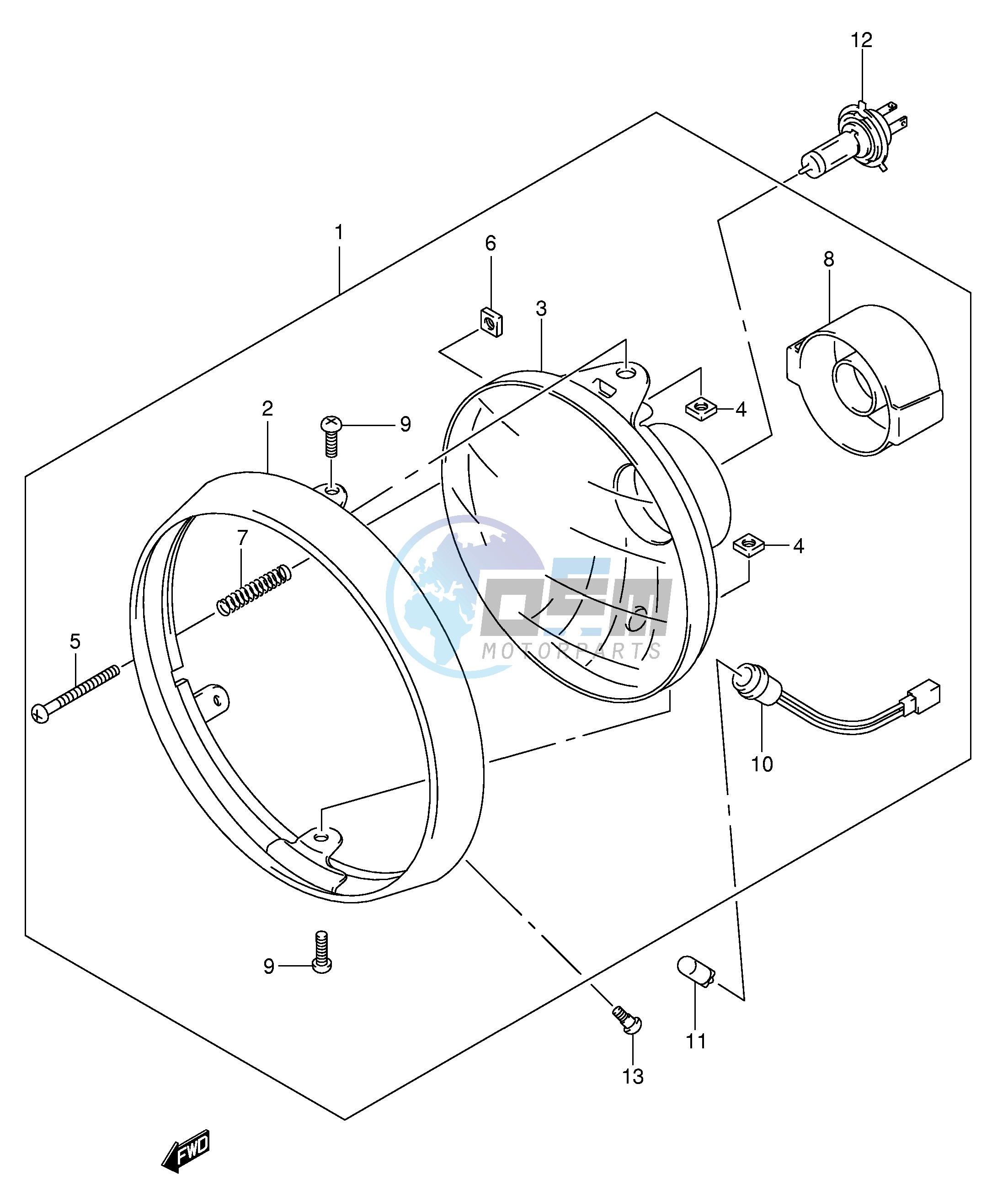 HEADLAMP (GSF600Y UY K1 K2 K3 K4 UK1 UK2 UK3 UK4 ZK4)