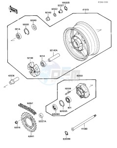 ZX 1000 B [NINJA ZX-10] (B1-B2) [NINJA ZX-10] drawing REAR WHEEL_CHAIN