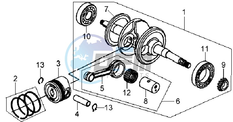 CRANKSHAFT / PISTON / PISTON RING