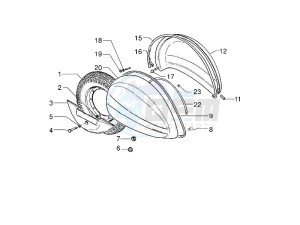 PX 125 drawing Side cover - Spoiler