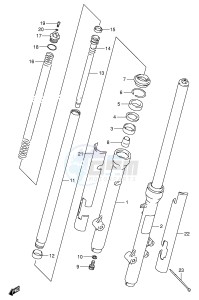 RM80 (E24) drawing FRONT FORK