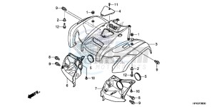 TRX420FED TRX420 Europe Direct - (ED) drawing FRONT FENDER