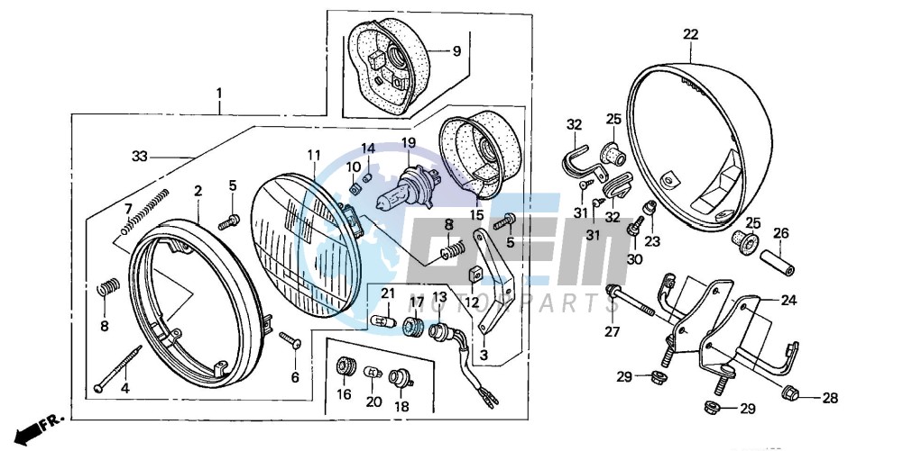 HEADLIGHT (E/ED/F/H/KO/U/2ED)