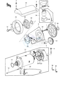 KZ 1300 B [B2] drawing STARTER MOTOR_STARTER CLUTCH