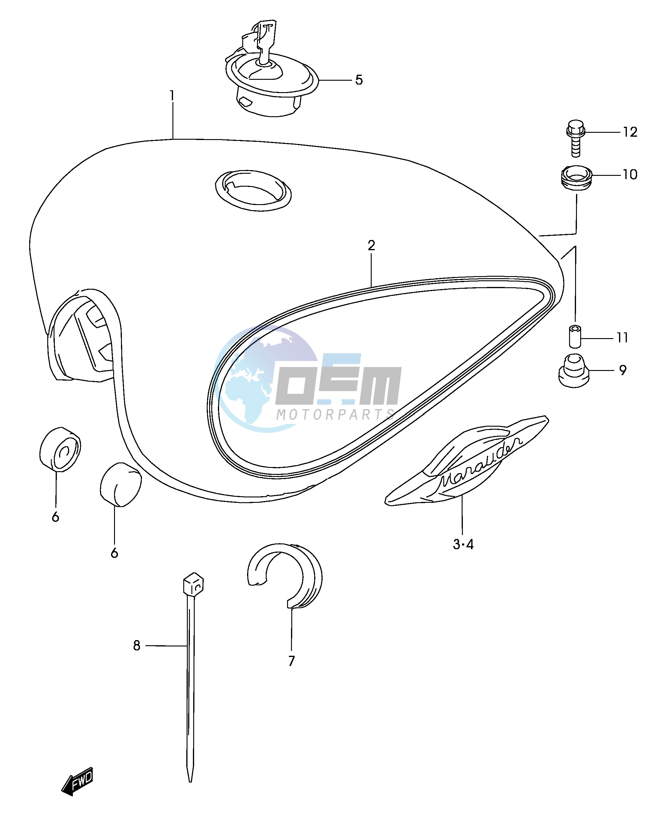 FUEL TANK (MODEL K3)