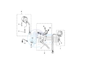 WR R 125 drawing HANDLE SWITCH AND LEVER