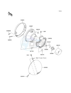 VN 1500 L [VULCAN 1500 NOMAD FI] (L5) [VULCAN 1500 NOMAD FI] drawing HEADLIGHT-- S- -