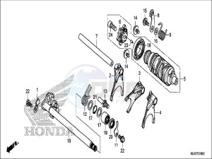 CB500FAH CB500F ED drawing GEARSHIFT DRUM