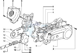 Typhoon 125 XR drawing Clutch cover-scrool cover