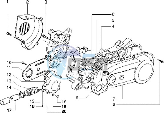 Clutch cover-scrool cover