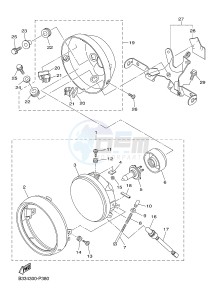 XVS950CR XVS950 CAFE RACER XV950 RACER (B33M) drawing HEADLIGHT