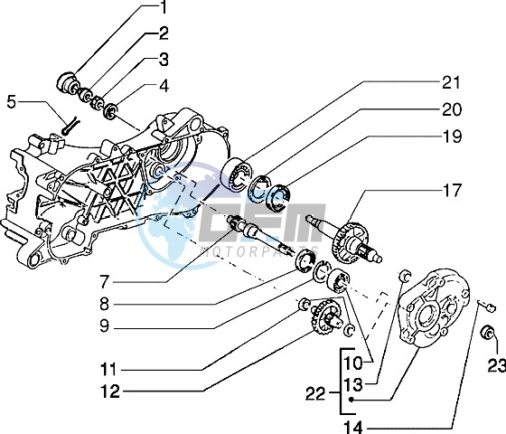 Rear wheel shaft