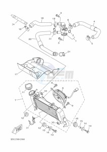 YZF125-A YZF-R125 (B5G1) drawing RADIATOR & HOSE