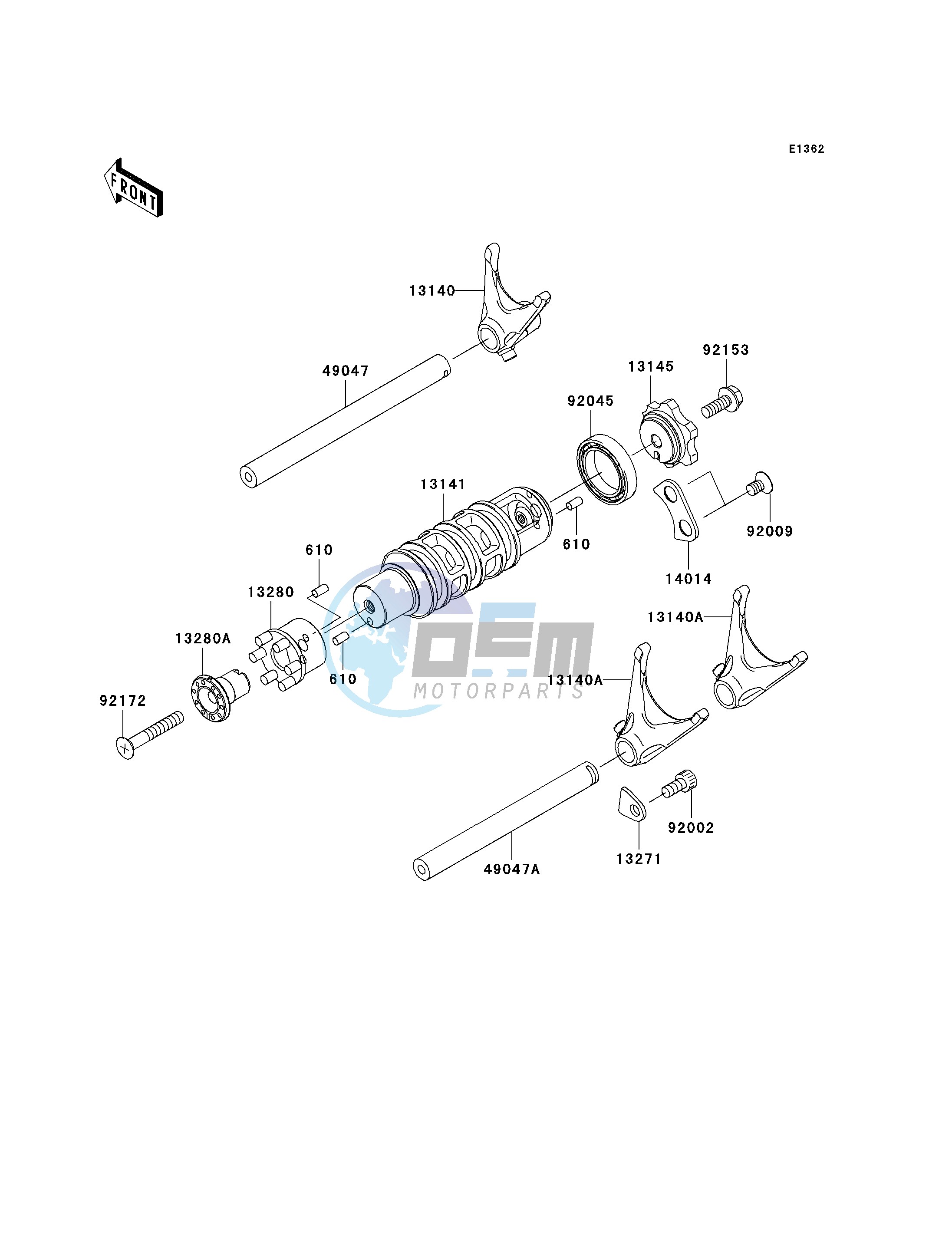 GEAR CHANGE DRUM_SHIFT FORK-- S- -