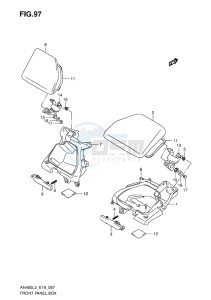 AN400 ABS BURGMAN EU-UK drawing FRONT PANEL BOX