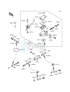 ZX 900 B [NINJA ZX-9R] (B4) [NINJA ZX-9R] drawing FRONT MASTER CYLINDER