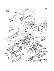 MULE_600 KAF400BDF EU drawing Guards/Cab Frame