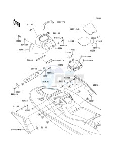 JT 1500 A [STX-15F] (A6F-A9F) A9F drawing HULL MIDDLE FITTINGS