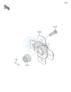 BRUTE FORCE 750 4x4i EPS KVF750HJF EU drawing Rear Hub