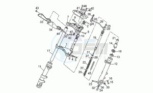 Nevada 750 drawing Front fork