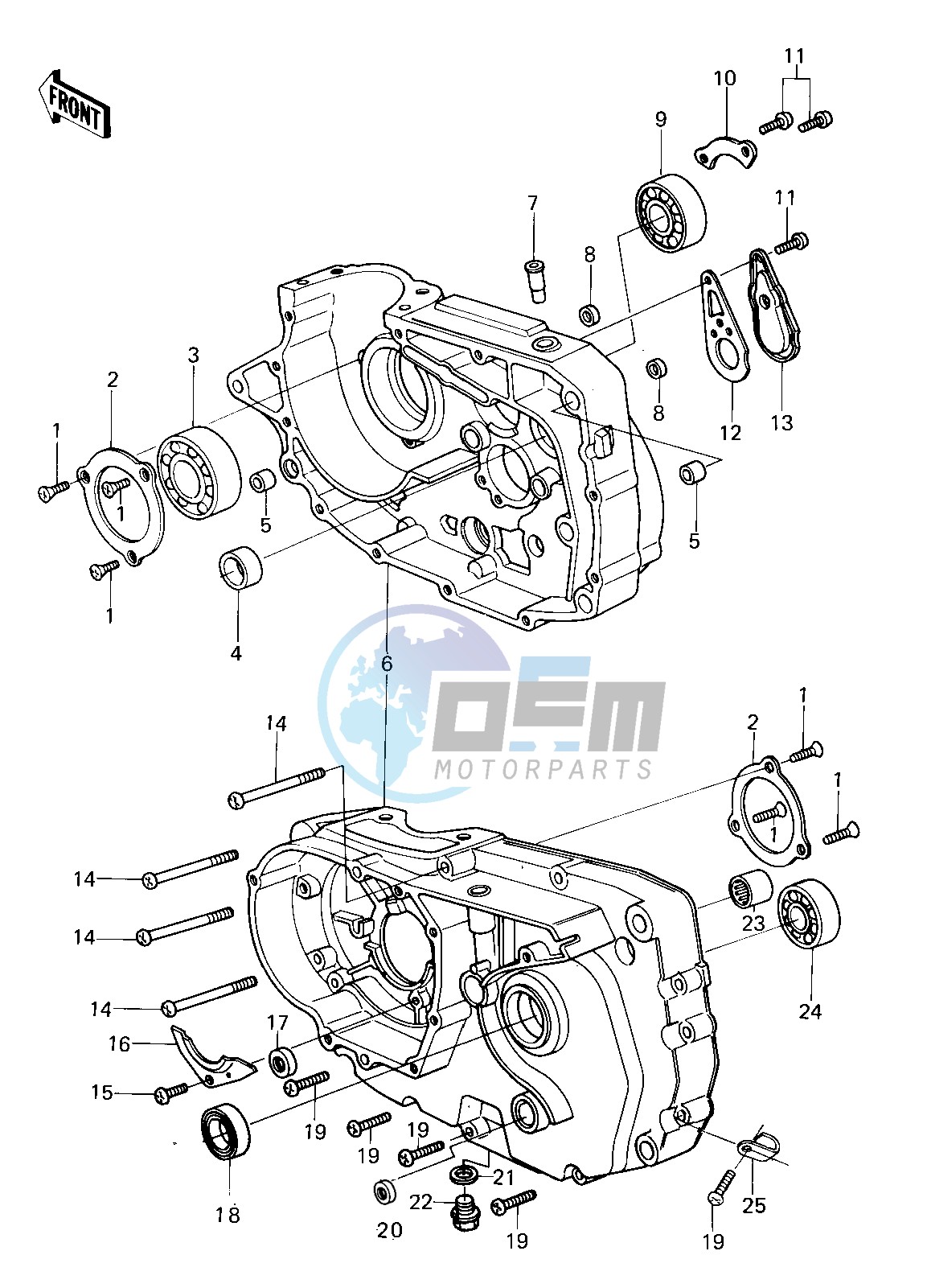 CRANKCASE -- 78-79 KL250-A1_A1A_A2- -